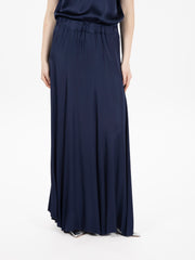 VICOLO - Gonna lunga raso blu