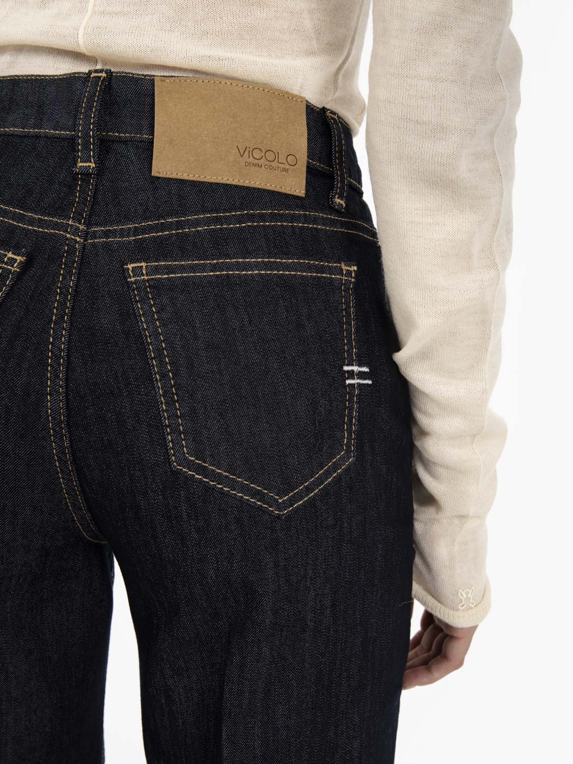 Jeans a palazzo Elena blu rinse