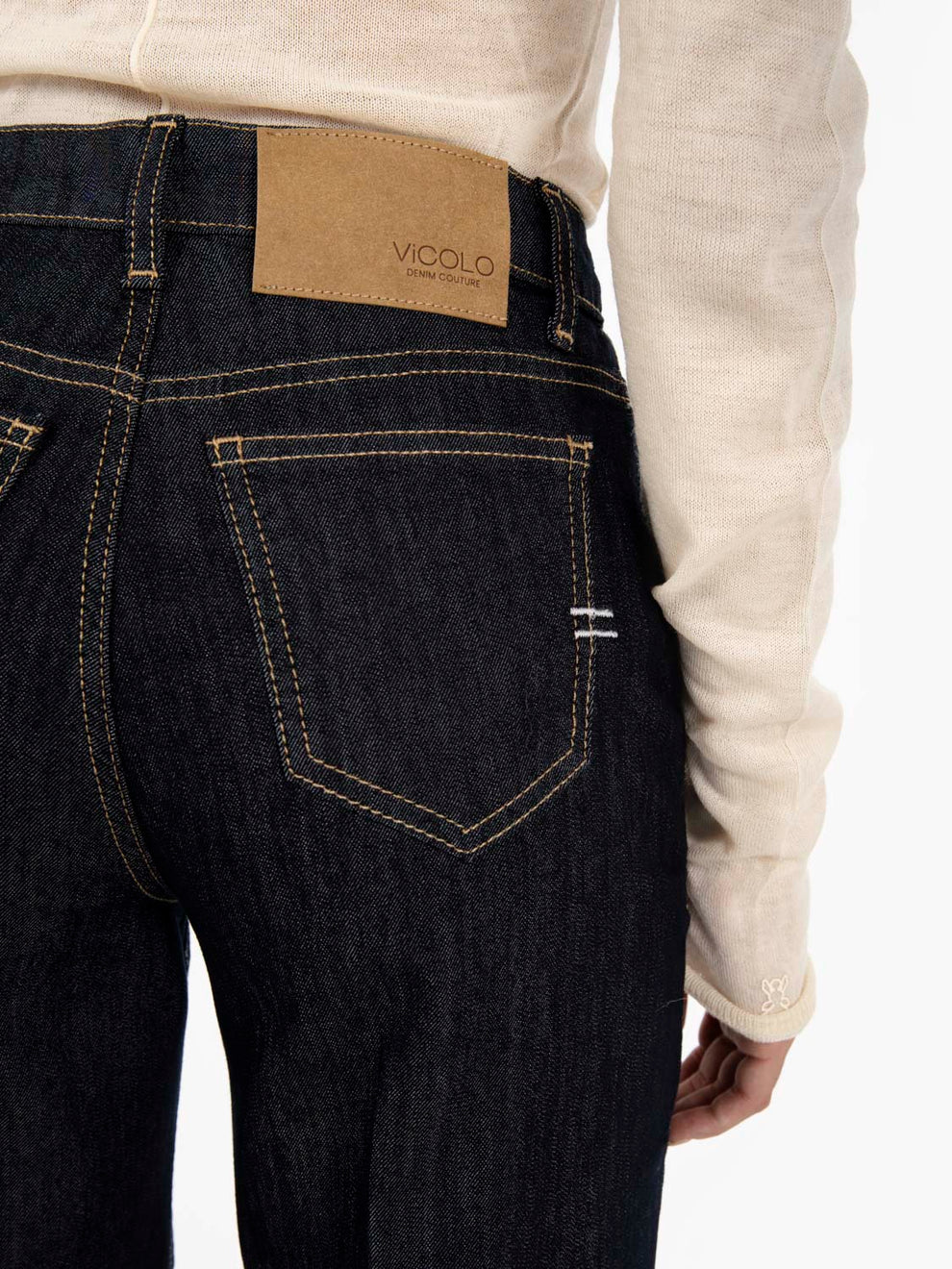 Jeans a palazzo Elena blu rinse