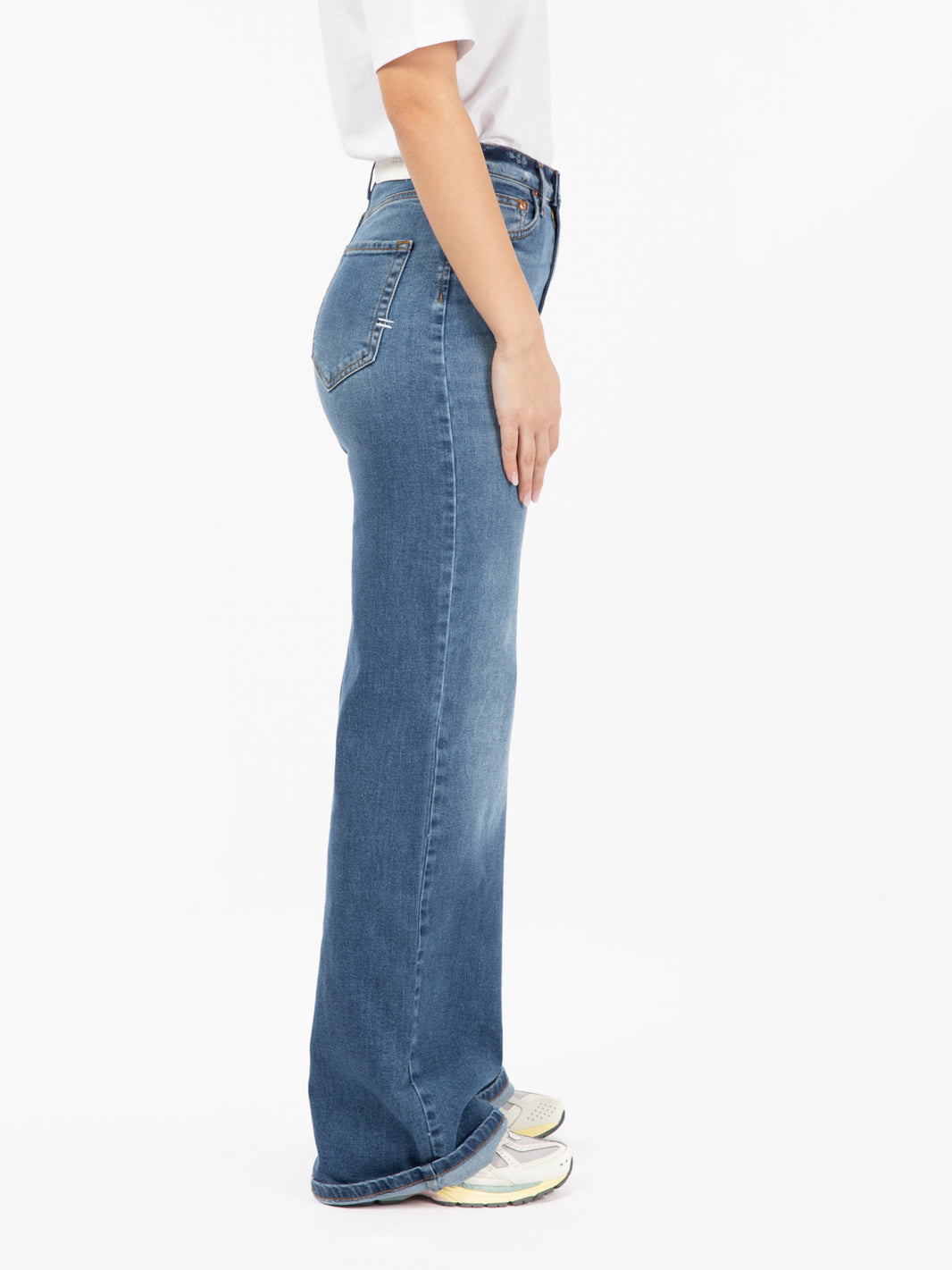Jeans a palazzo Frozen denim blu