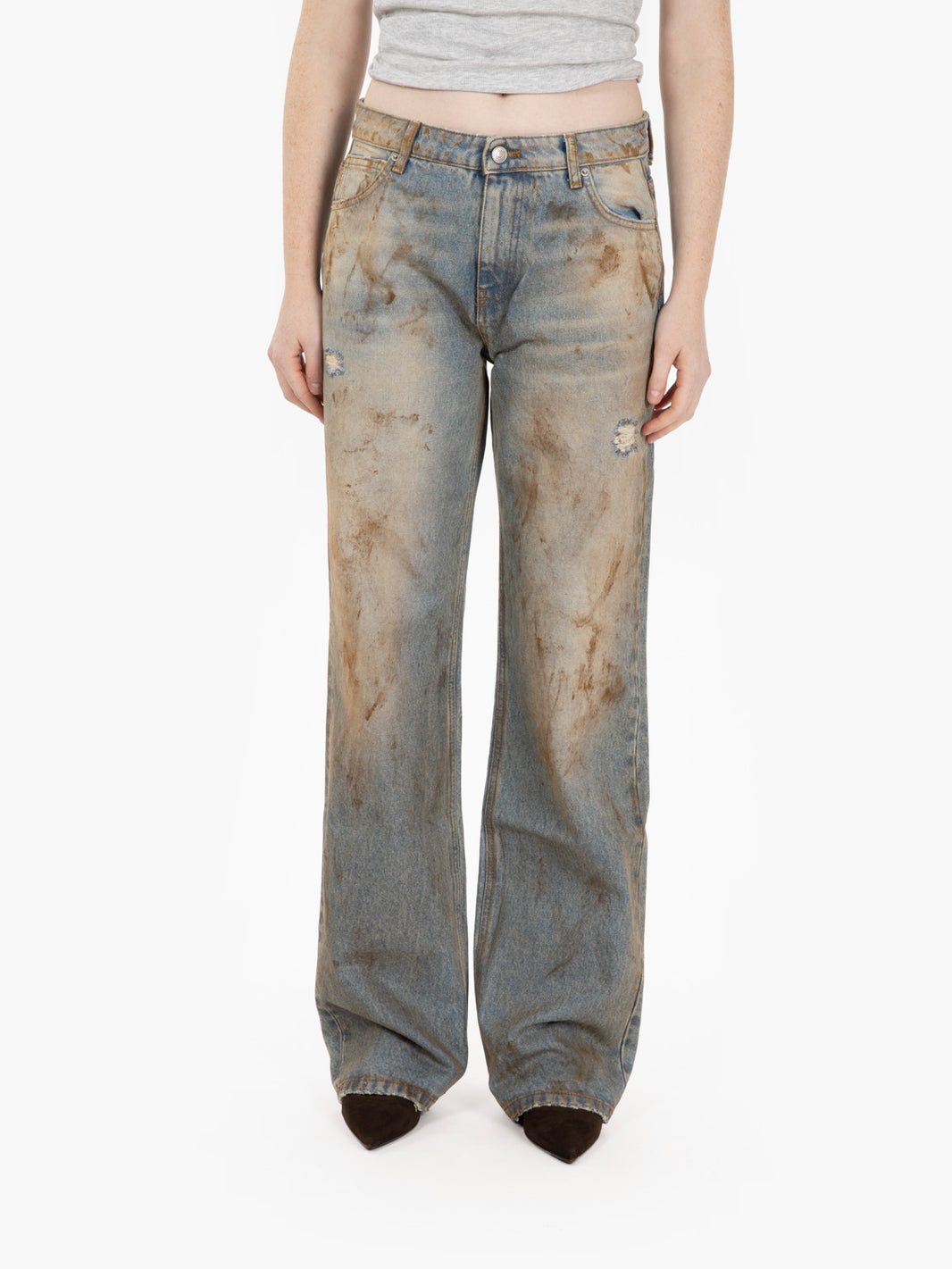 Alex jeans with a dirty denim effect