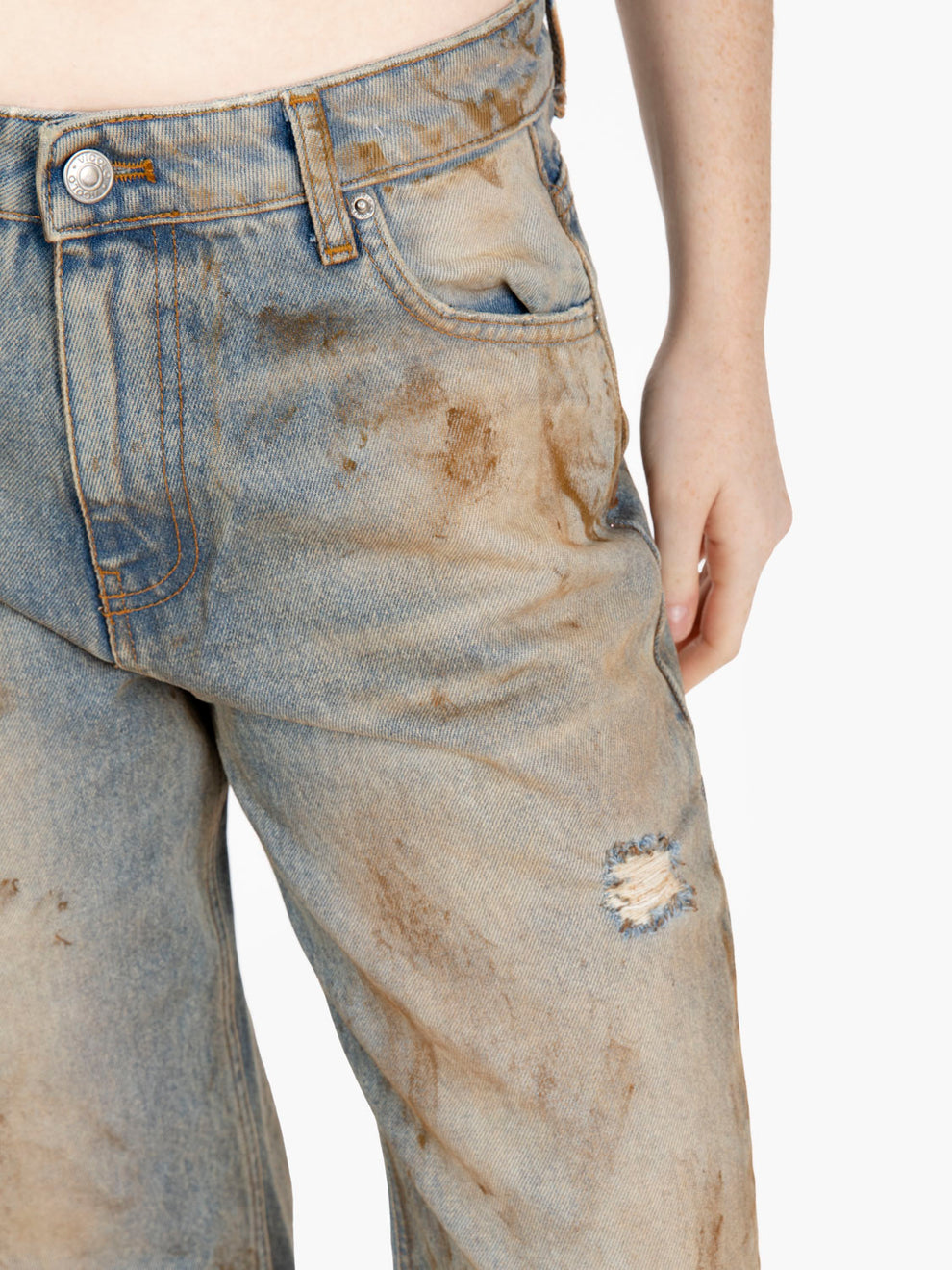 Alex jeans with a dirty denim effect