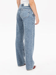 VICOLO - Jeans Alex wide leg operato blu