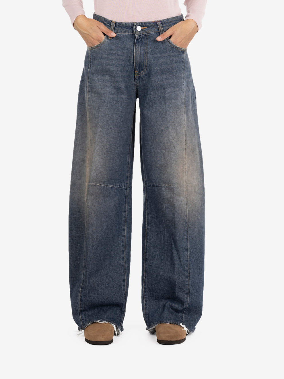 Jeans Maite wide leg denim blu