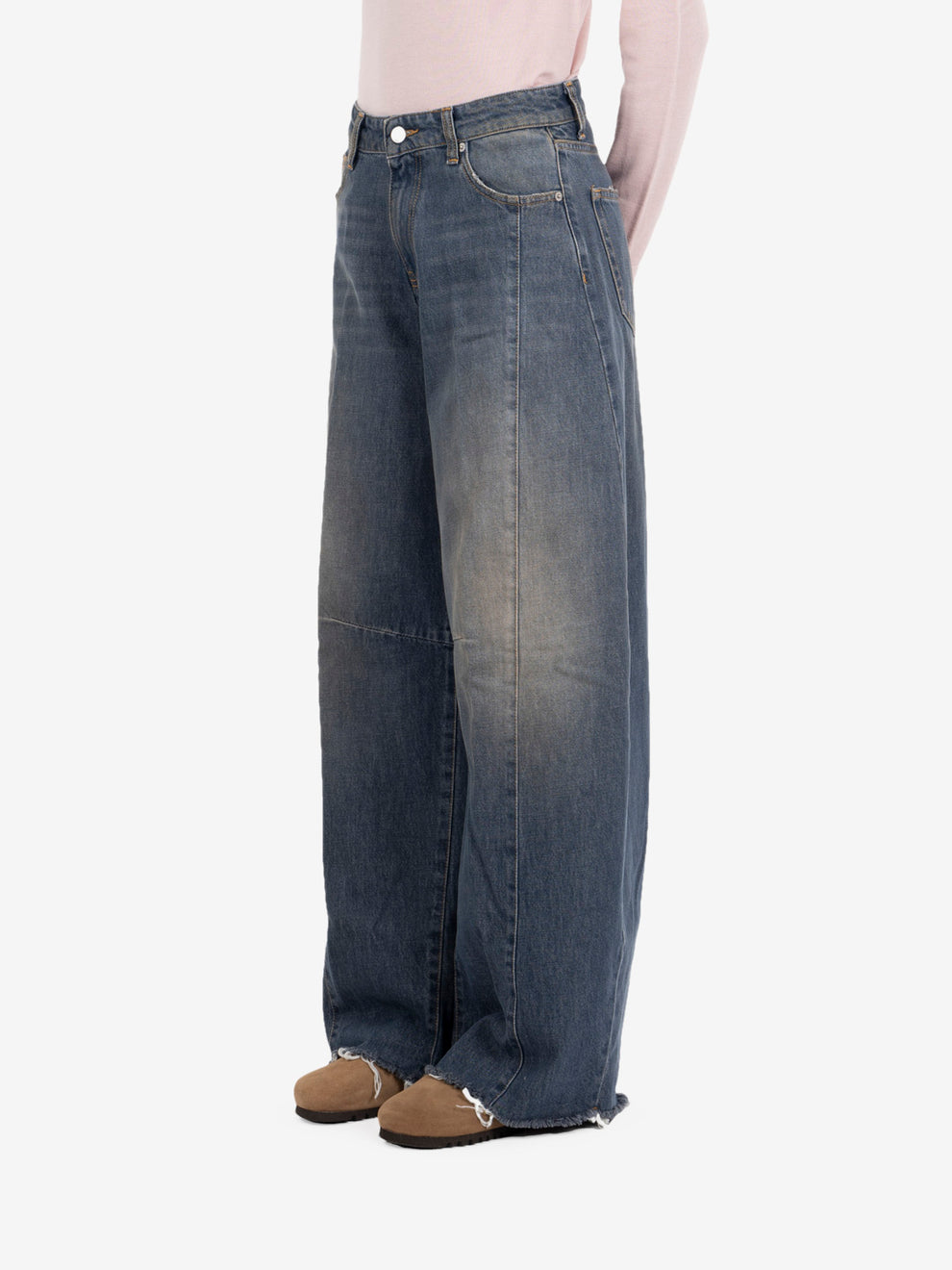 Jeans Maite wide leg denim blu