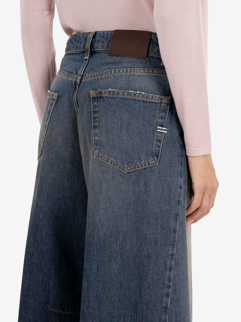 Jeans Maite wide leg denim blu