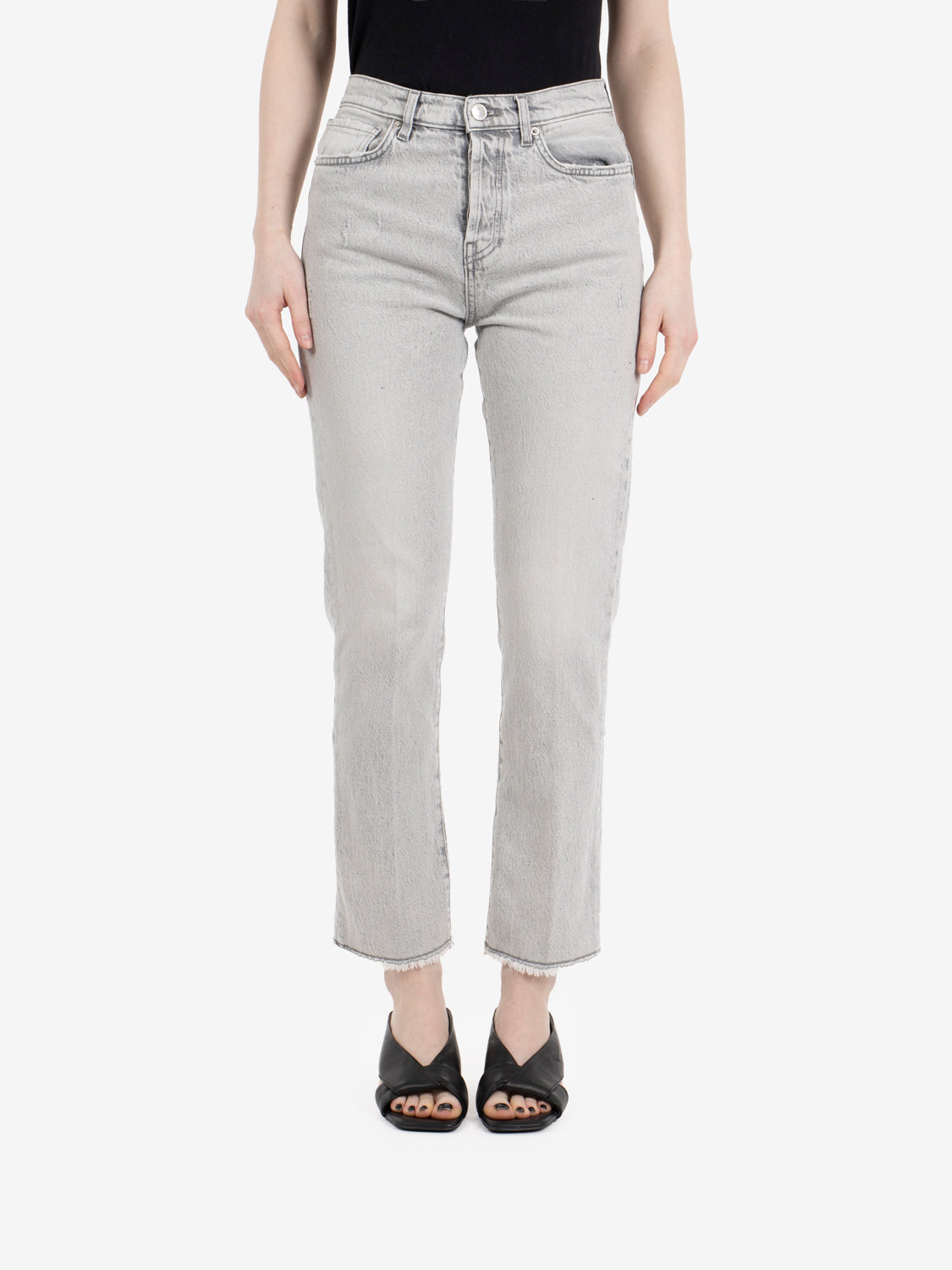 Bella mom fit grey denim jeans
