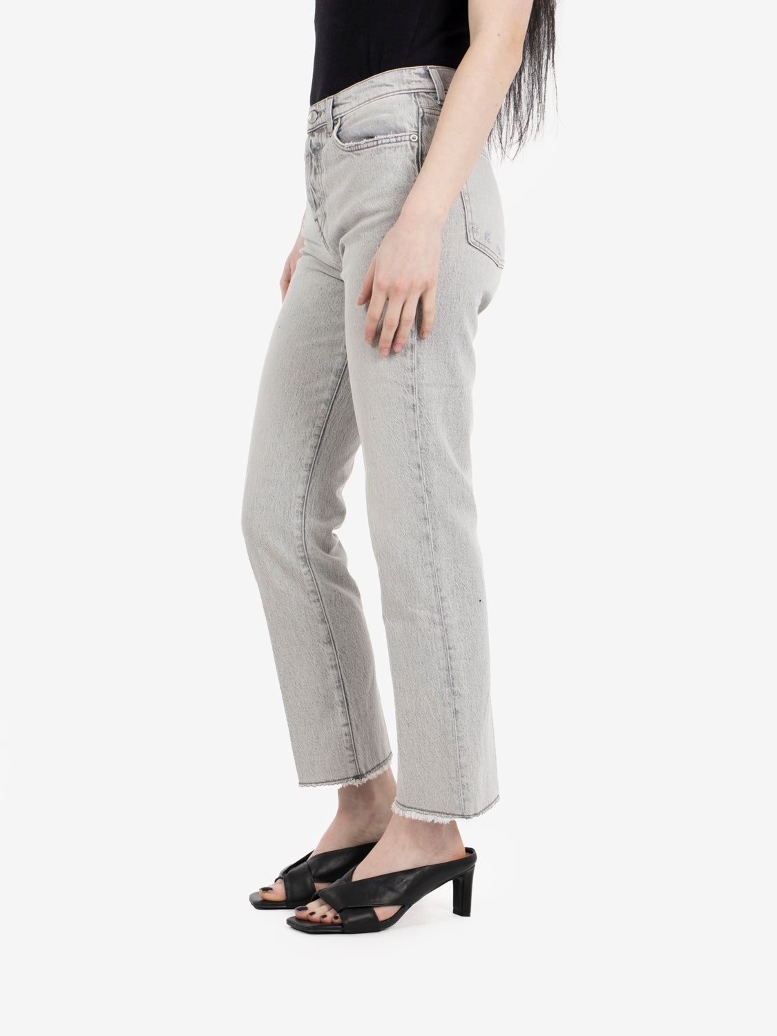 Bella mom fit grey denim jeans