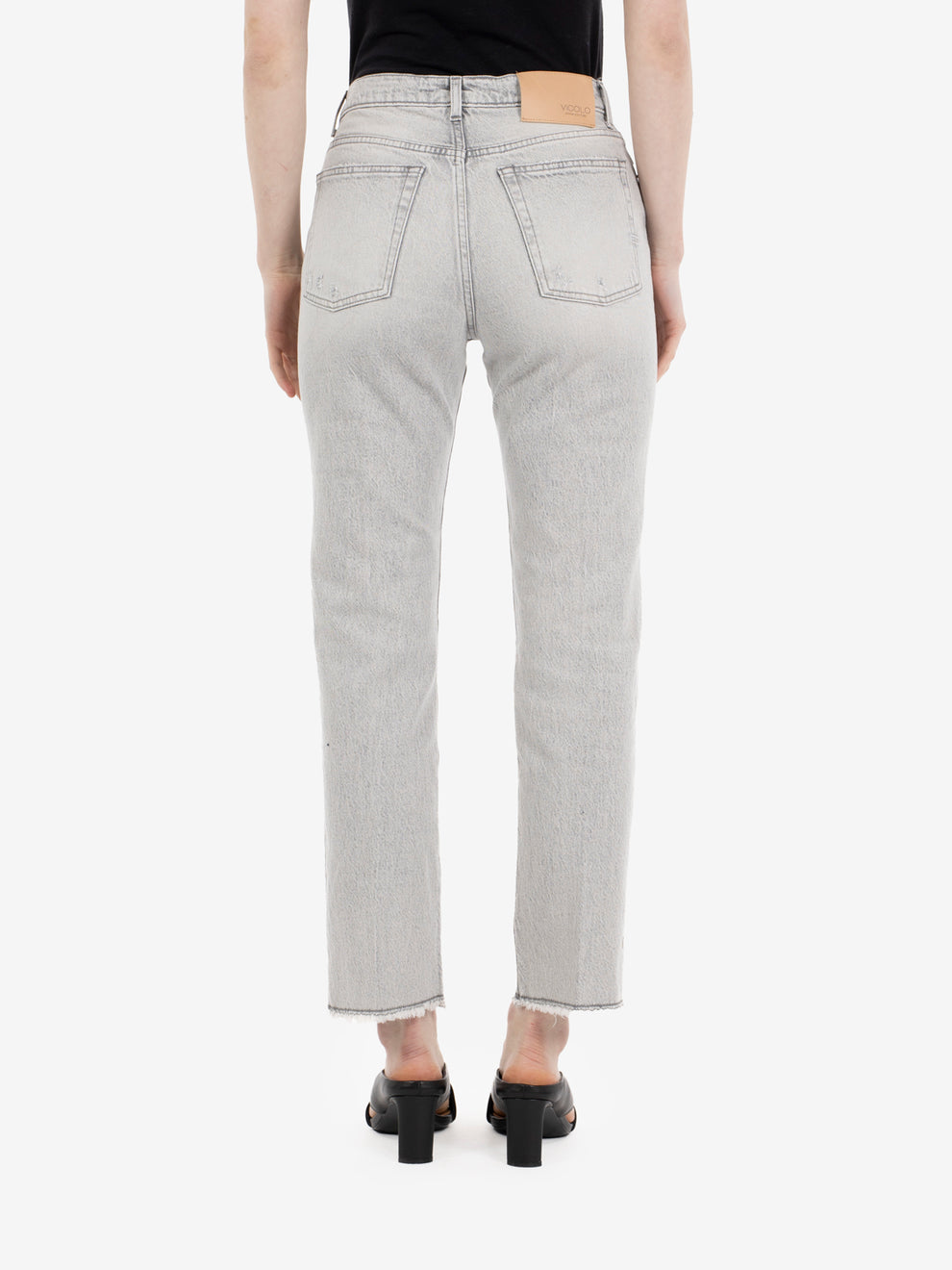 Bella mom fit grey denim jeans