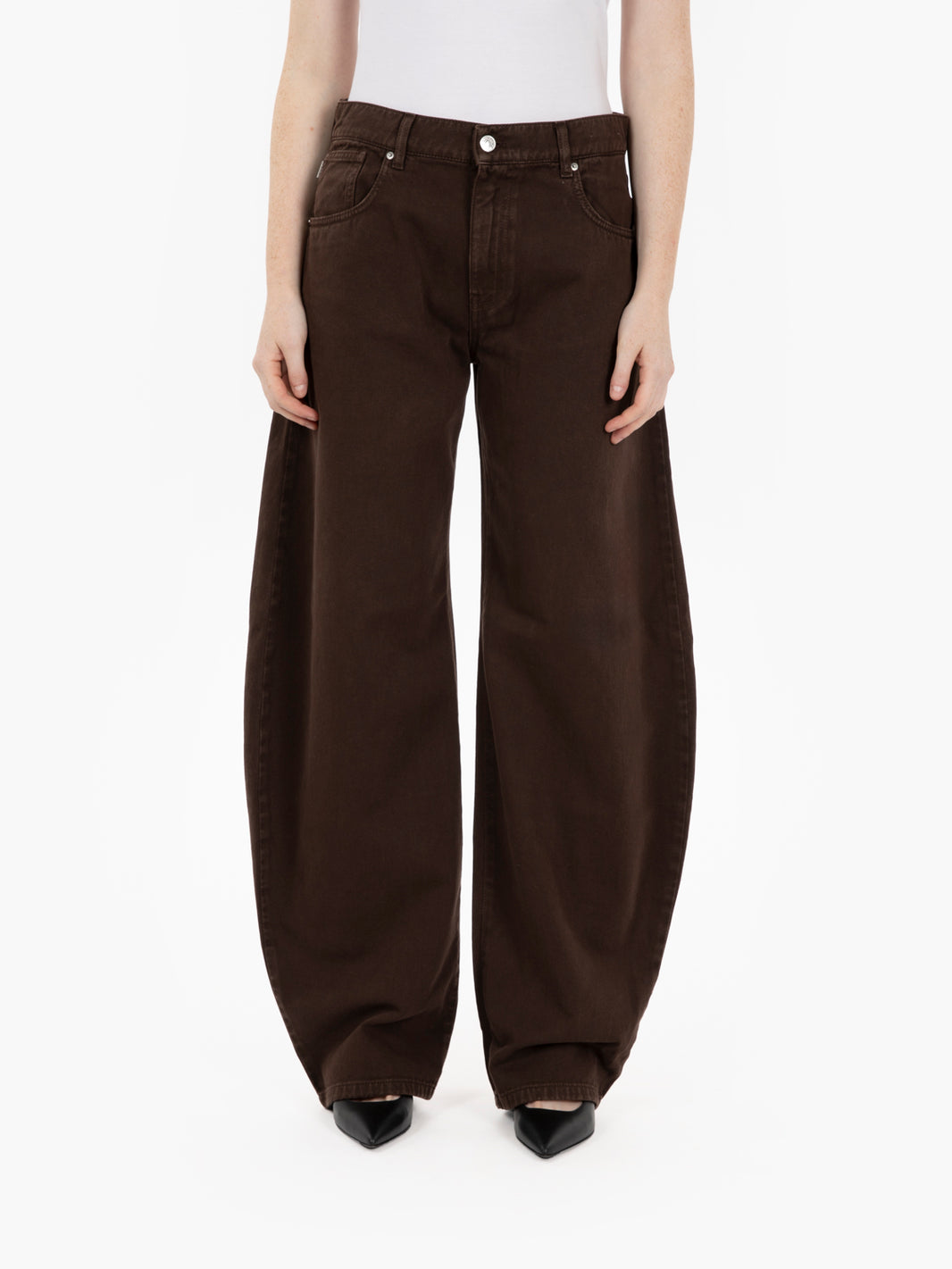 Denise dark brown banana jeans