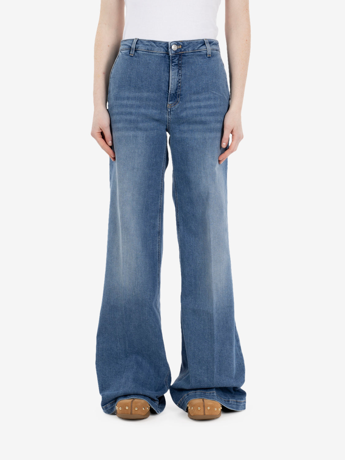 Jeans Elena palazzo blu denim