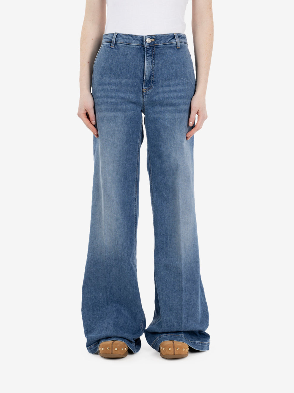 Jeans Elena palazzo blu denim