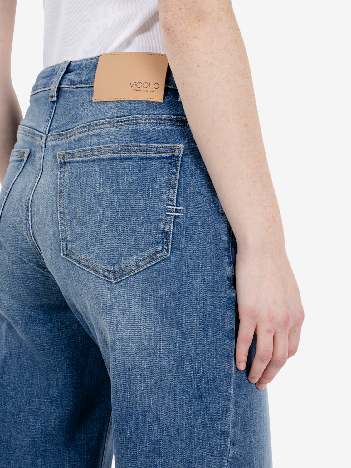 Jeans Elena palazzo blu denim