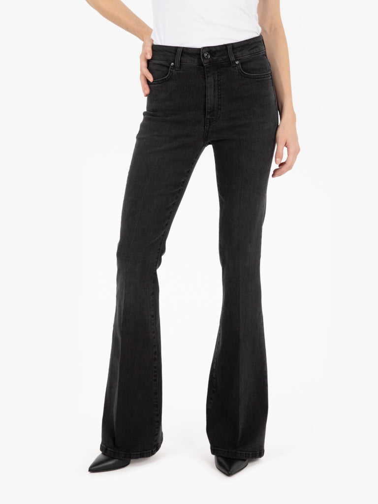 VICOLO - Jeans Gisele flare denim nero