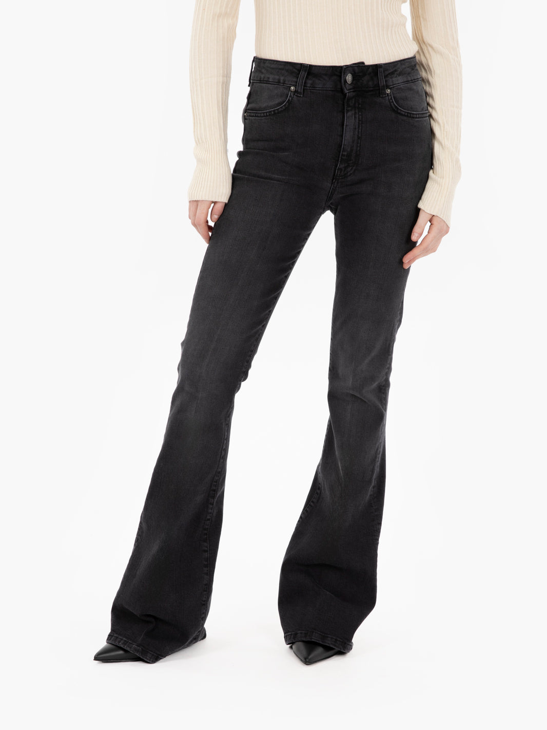 Giselle black flared jeans