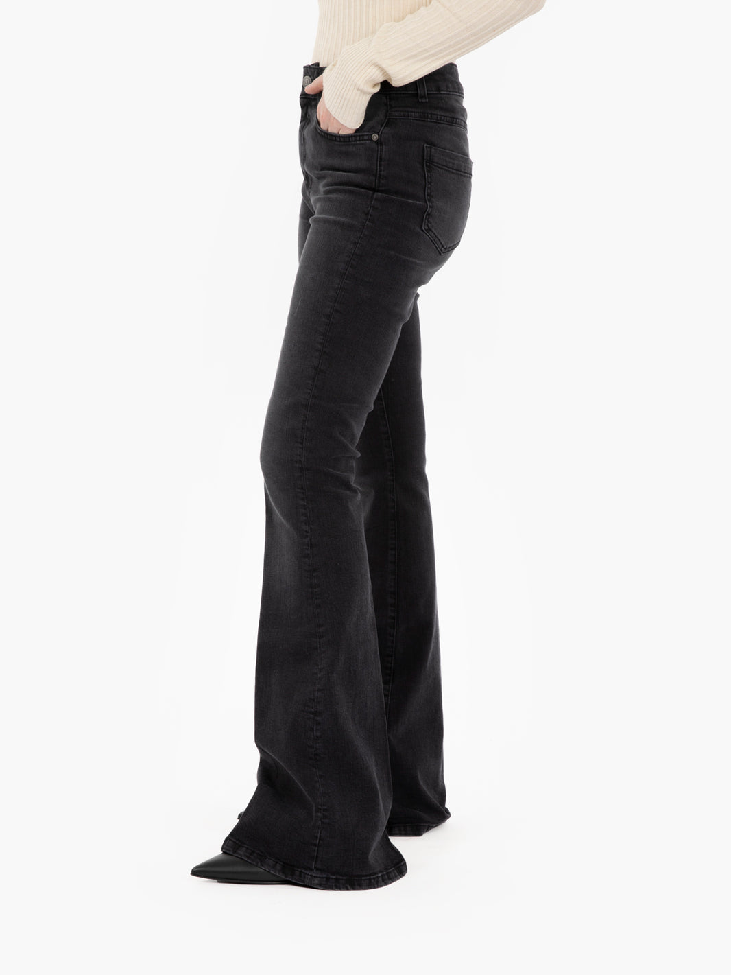 Giselle black flared jeans