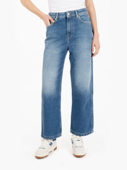 VICOLO - Jeans Kate straight cropped blu