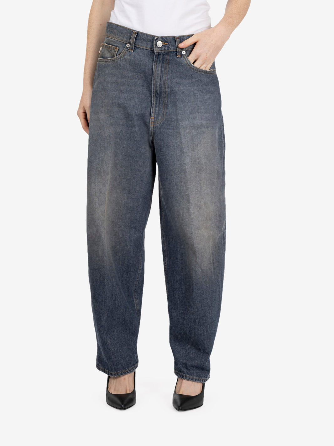 Jeans Laila balloon denim blu medio