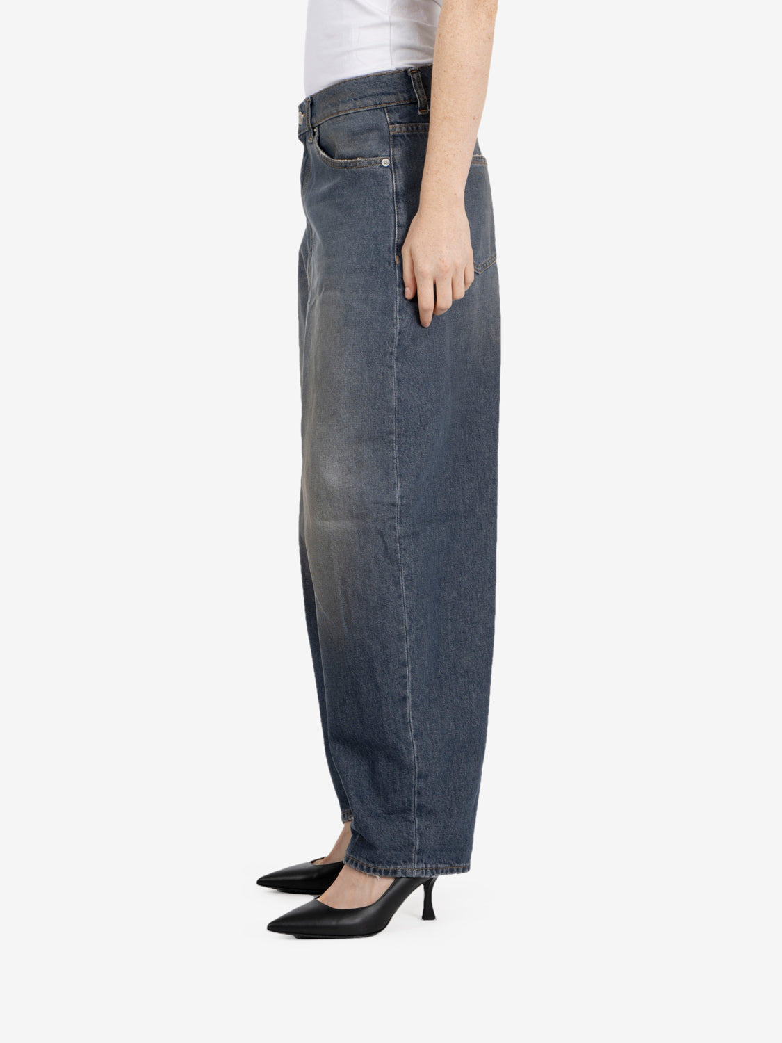 Jeans Laila balloon denim blu medio