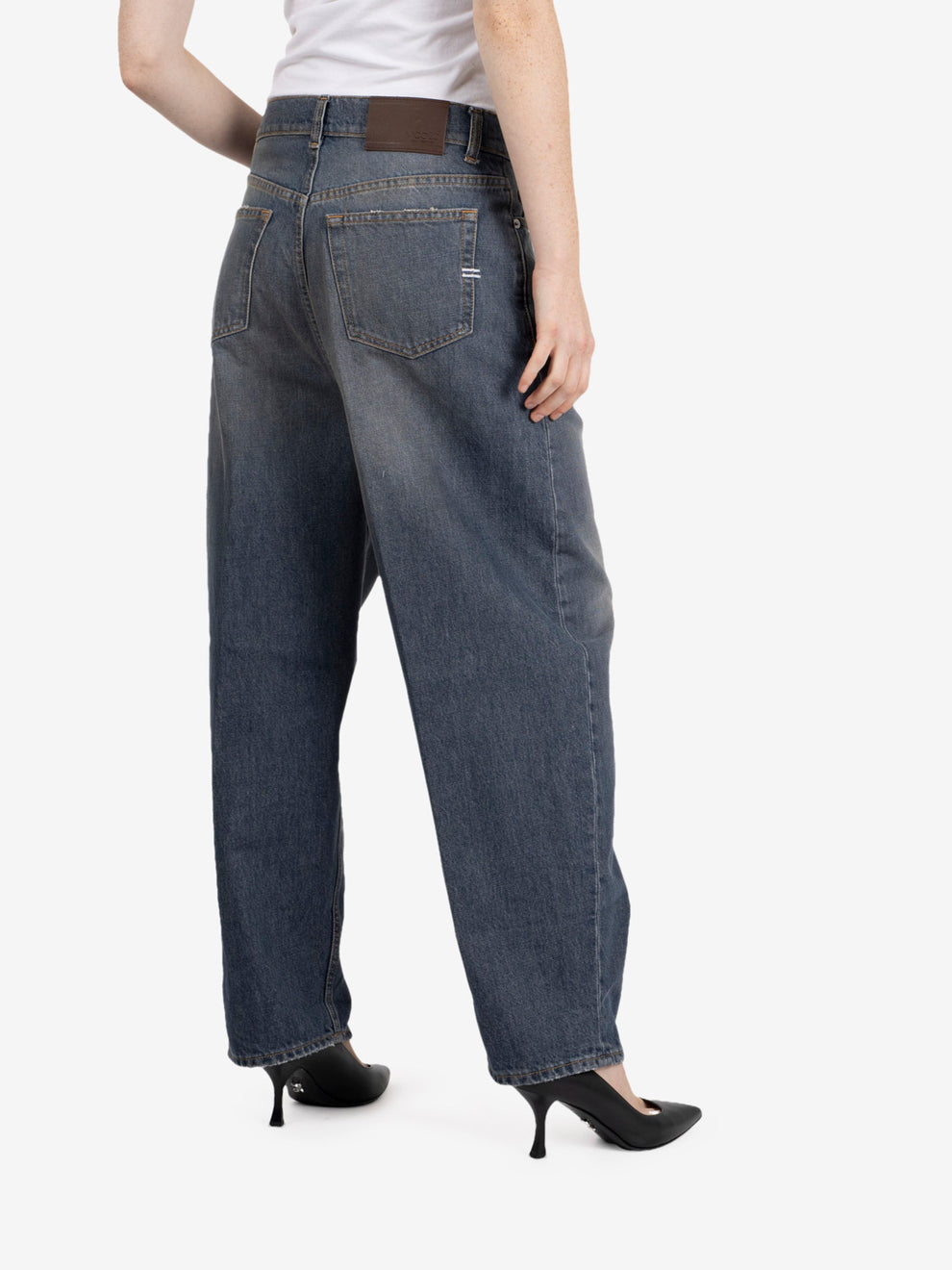 Jeans Laila balloon denim blu medio