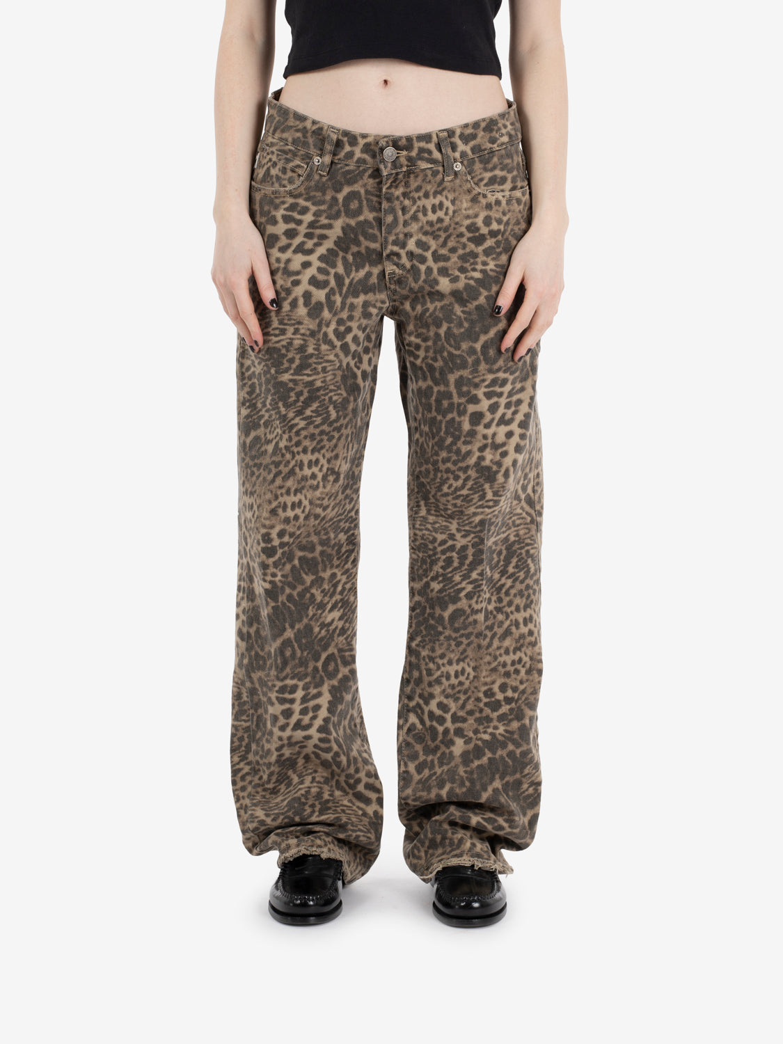 Melody spotted beige / dark brown jeans