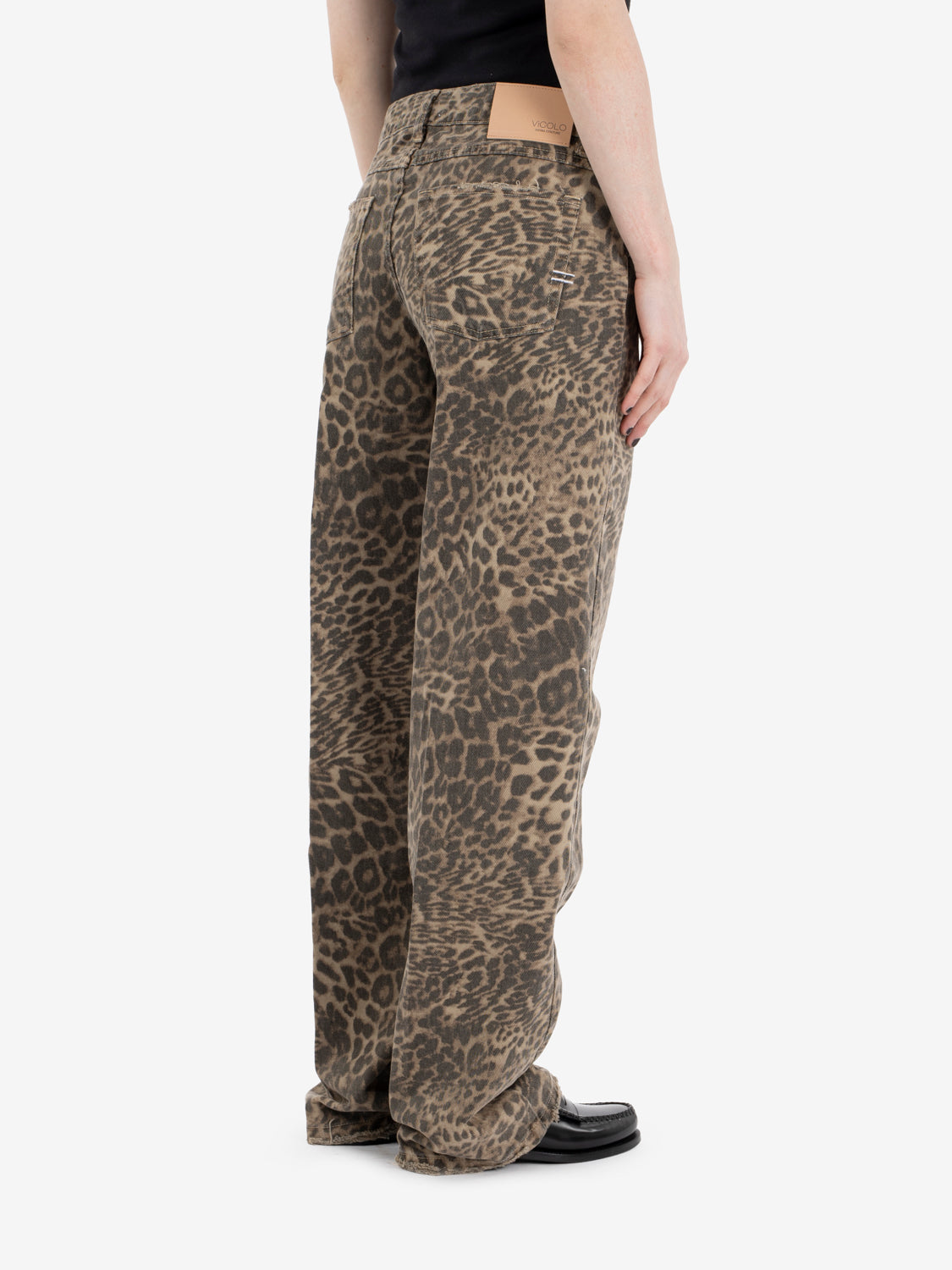 Melody spotted beige / dark brown jeans