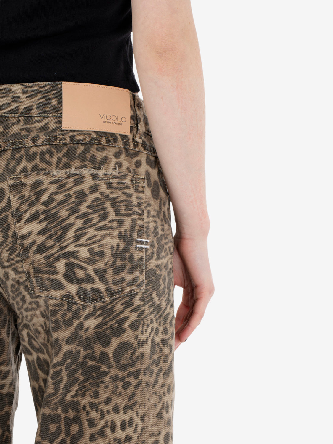 Melody spotted beige / dark brown jeans
