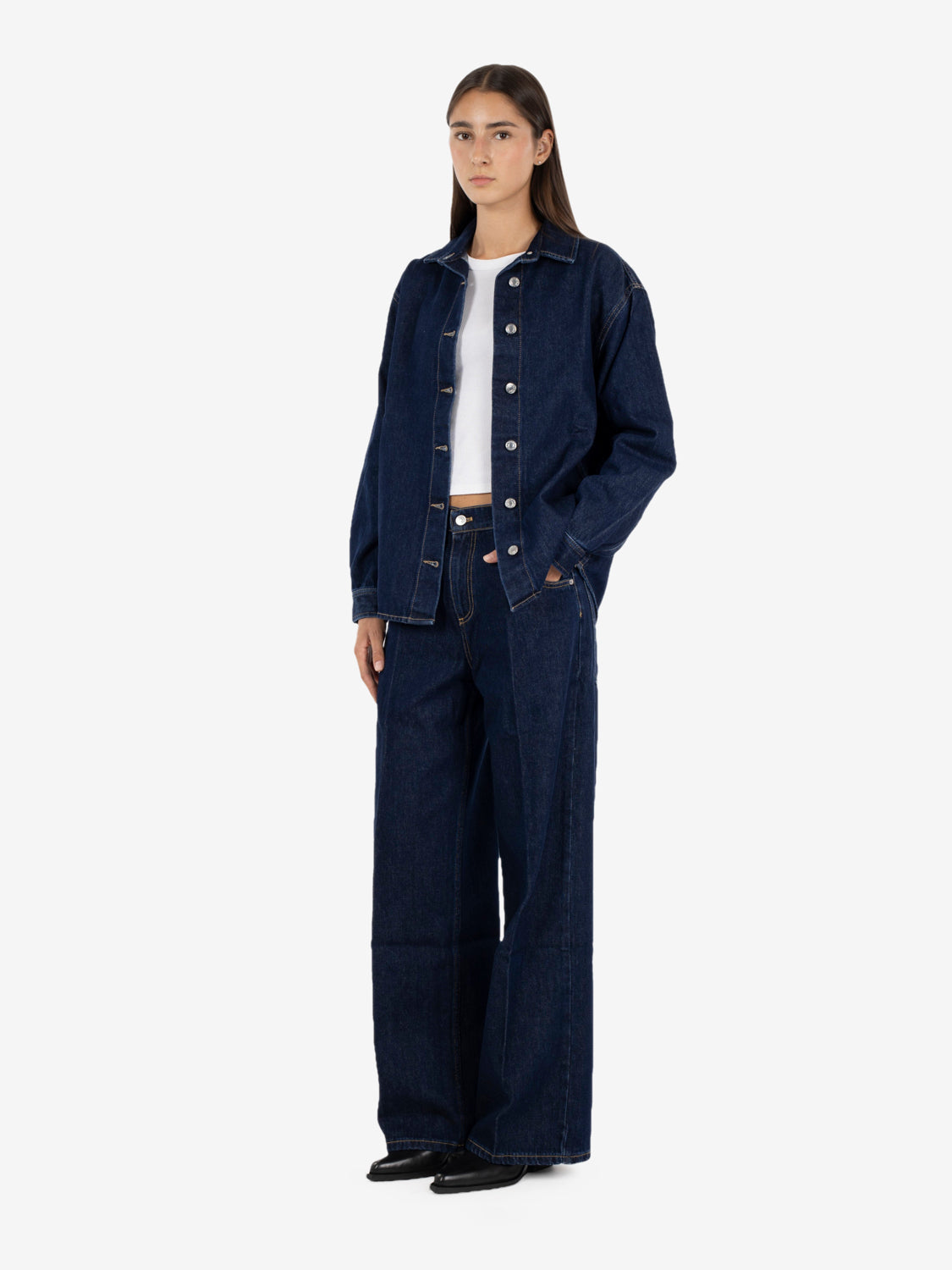 Jeans Mia baggy denim blu