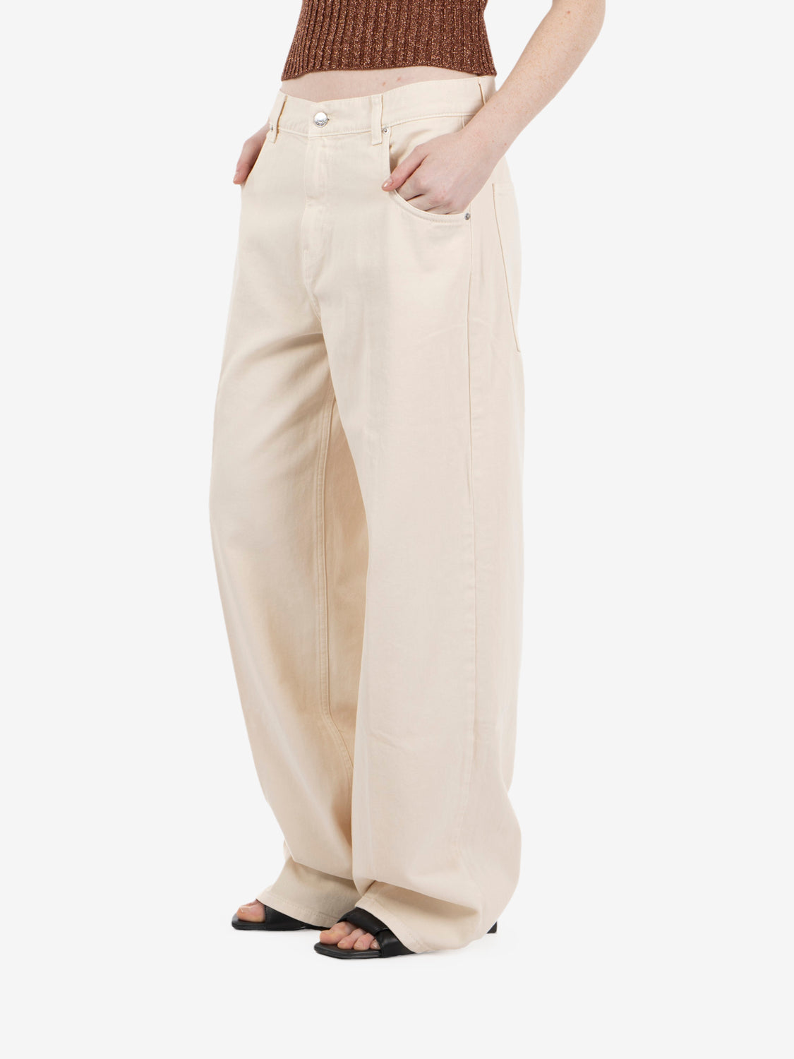 Jeans Mia baggy vaniglia