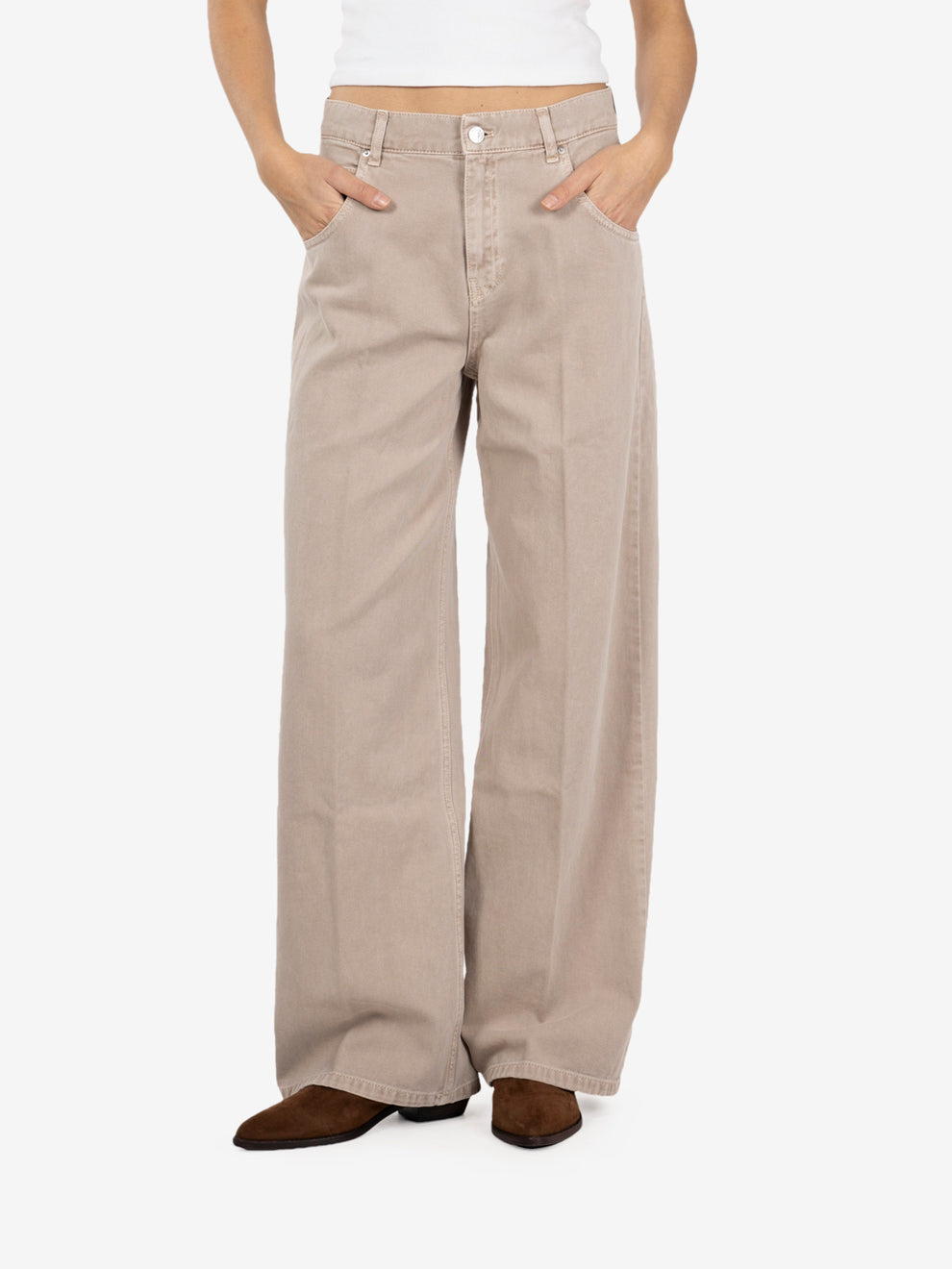 Jeans Mia wide taupe