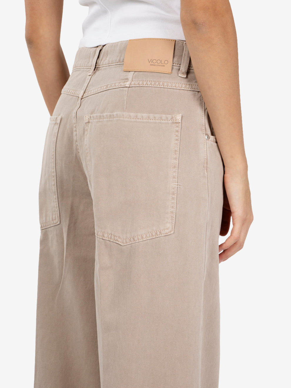 Jeans Mia wide taupe