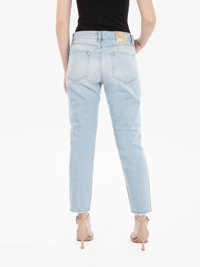 VICOLO - Jeans Piper dettaglio bottoni denim chiaro