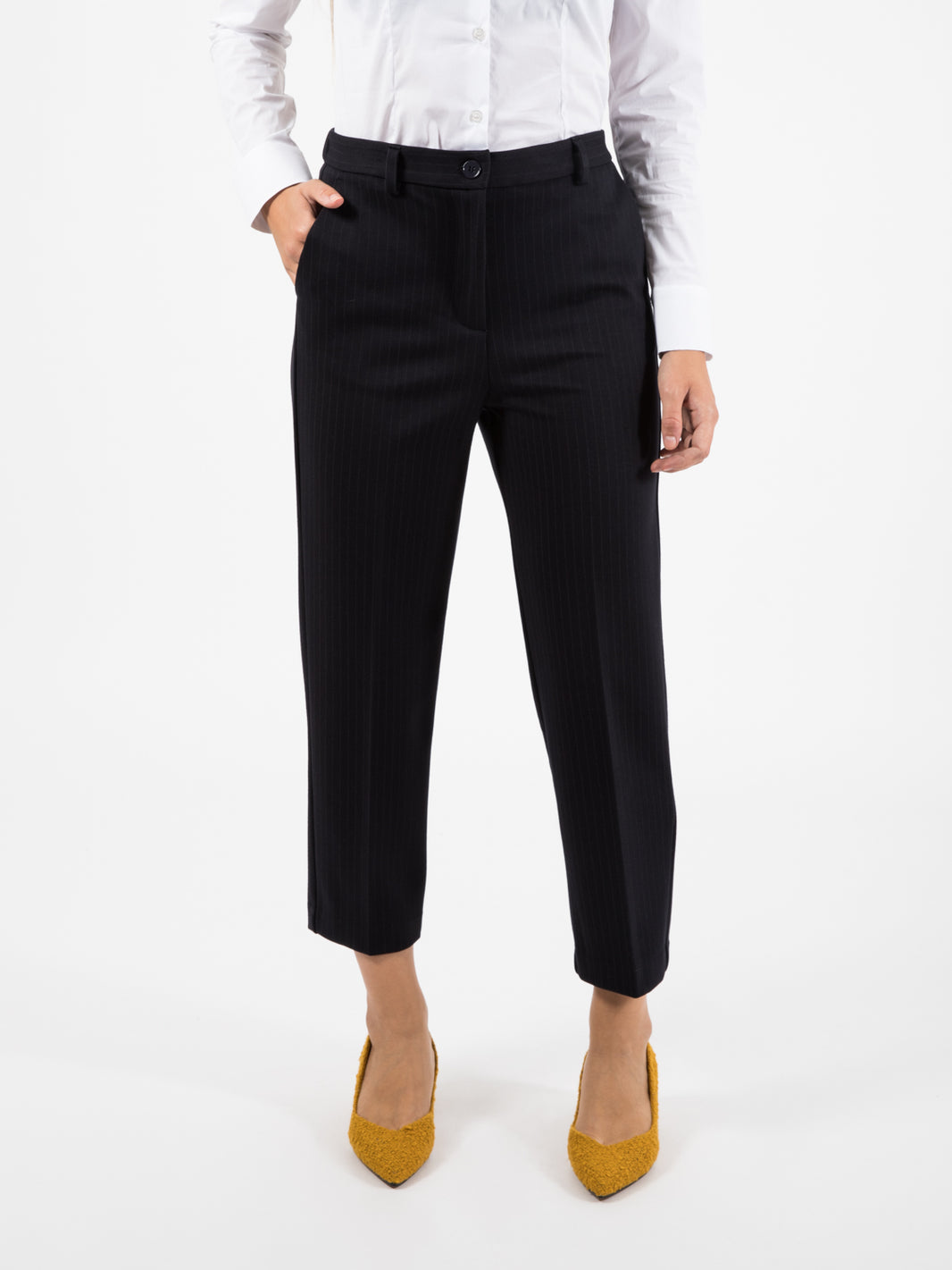Jogger completo gessato blu