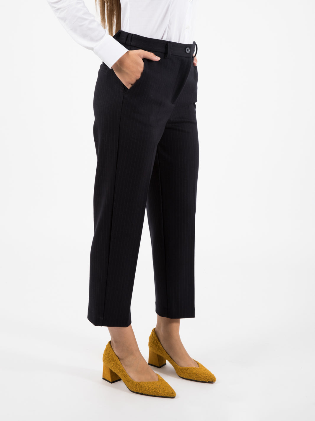 Jogger completo gessato blu