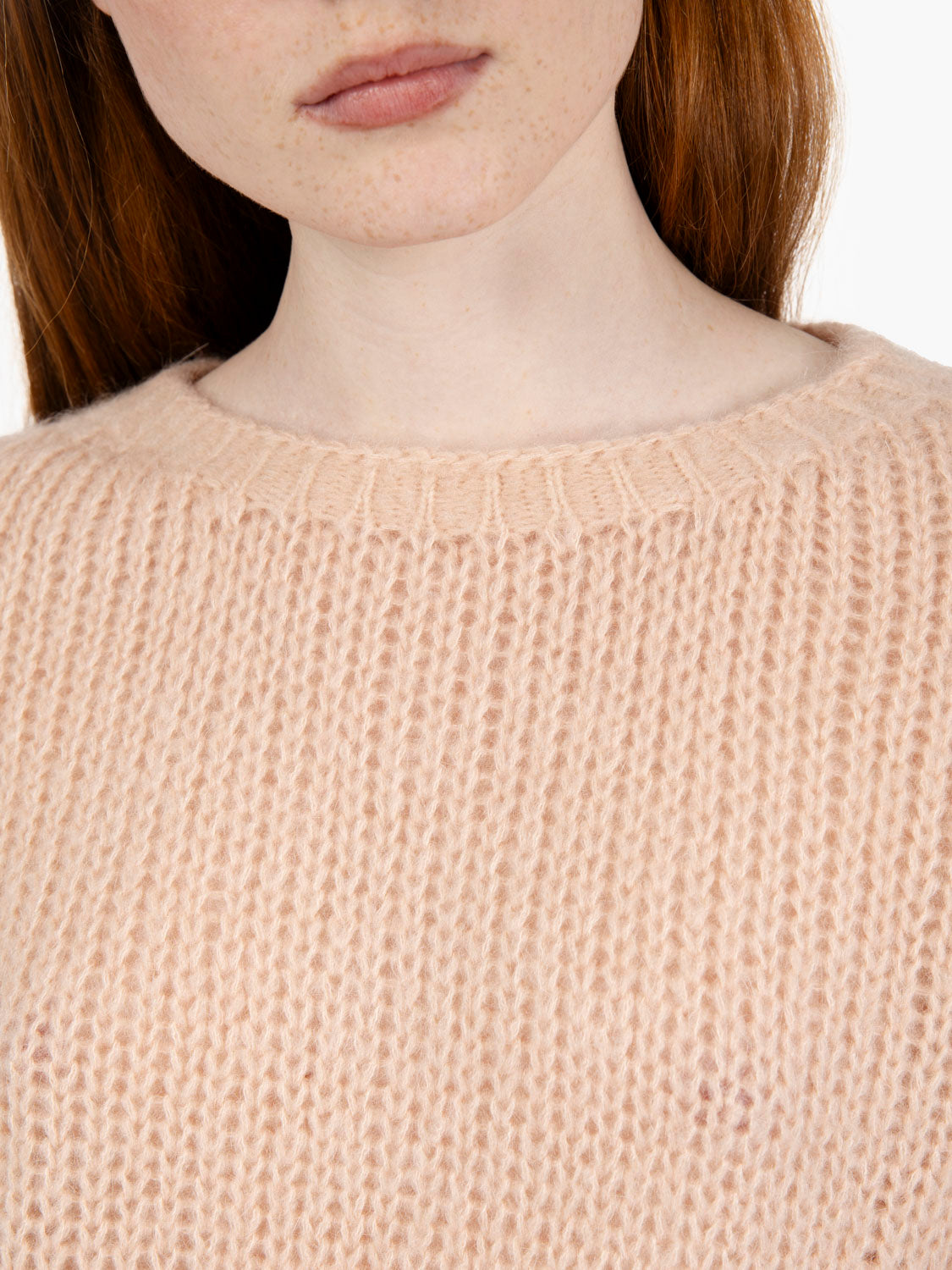 Pink wool crop sweater