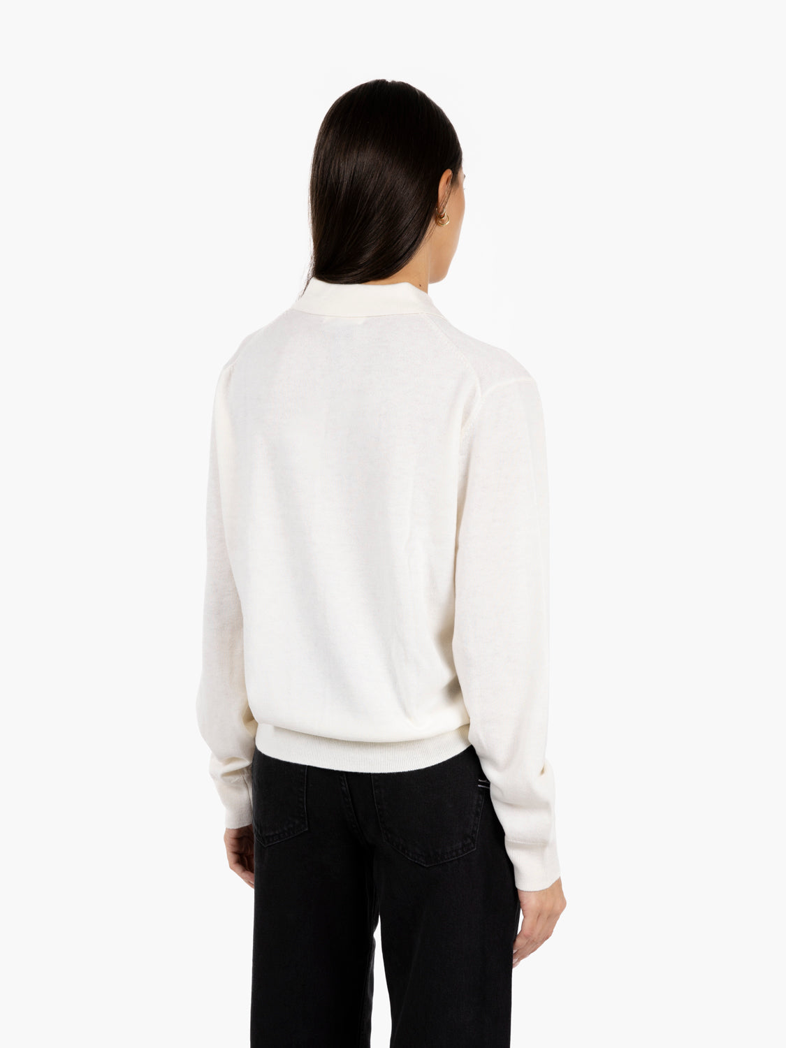 WHITE LONG-SLEEVE POLO SHIRT 22004_WHITE