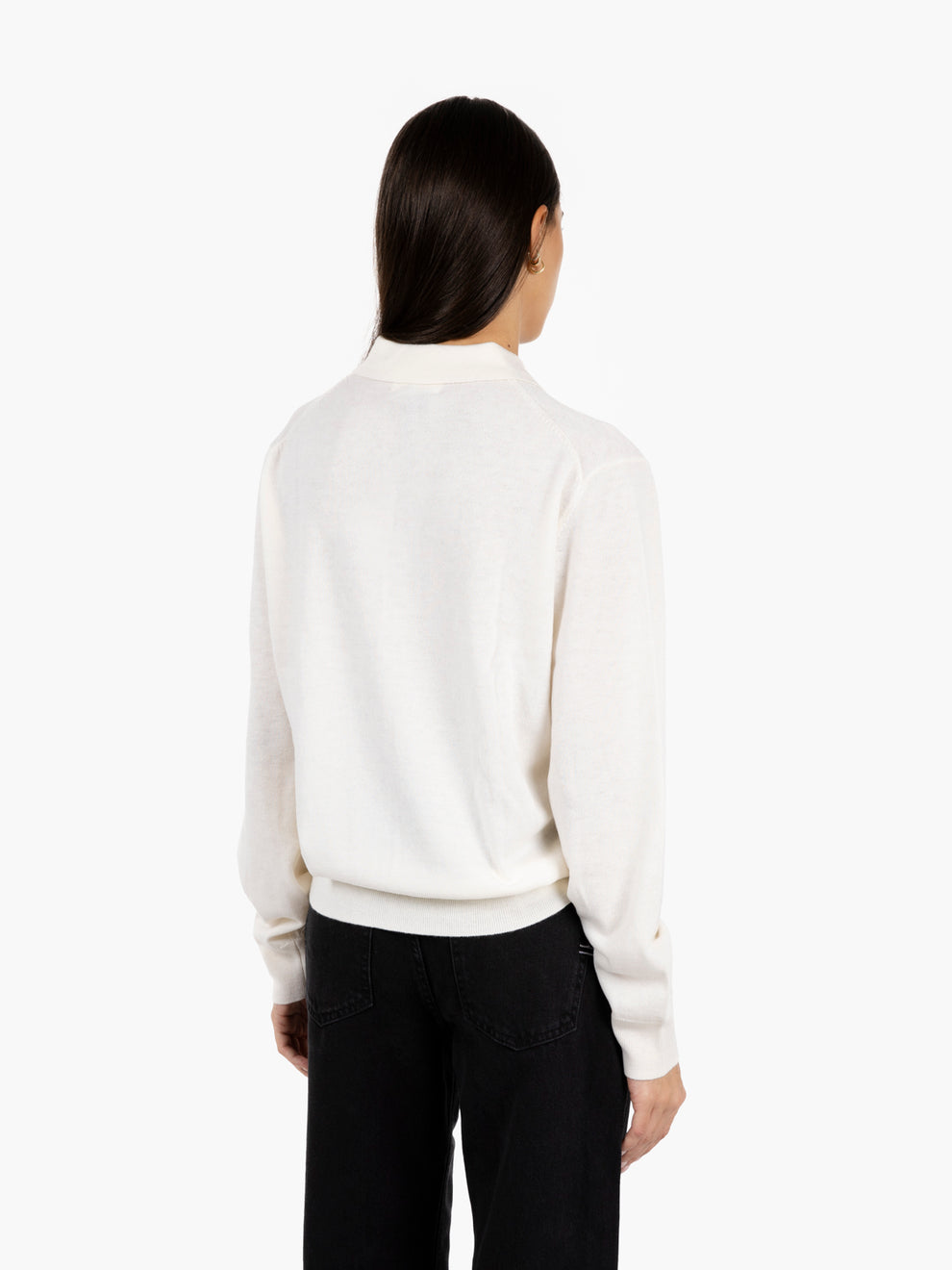 WHITE LONG-SLEEVE POLO SHIRT 22004_WHITE