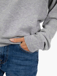 Grey wool crew neck sweater