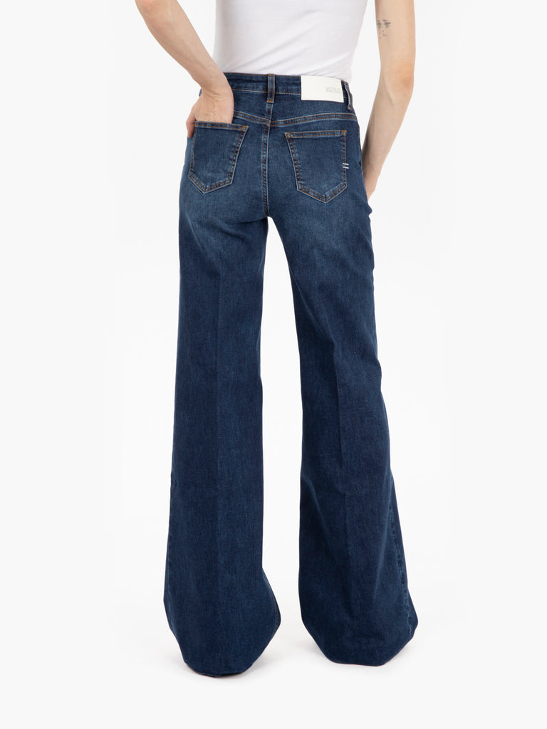 VICOLO - Pantalone wide in denim Elena blu