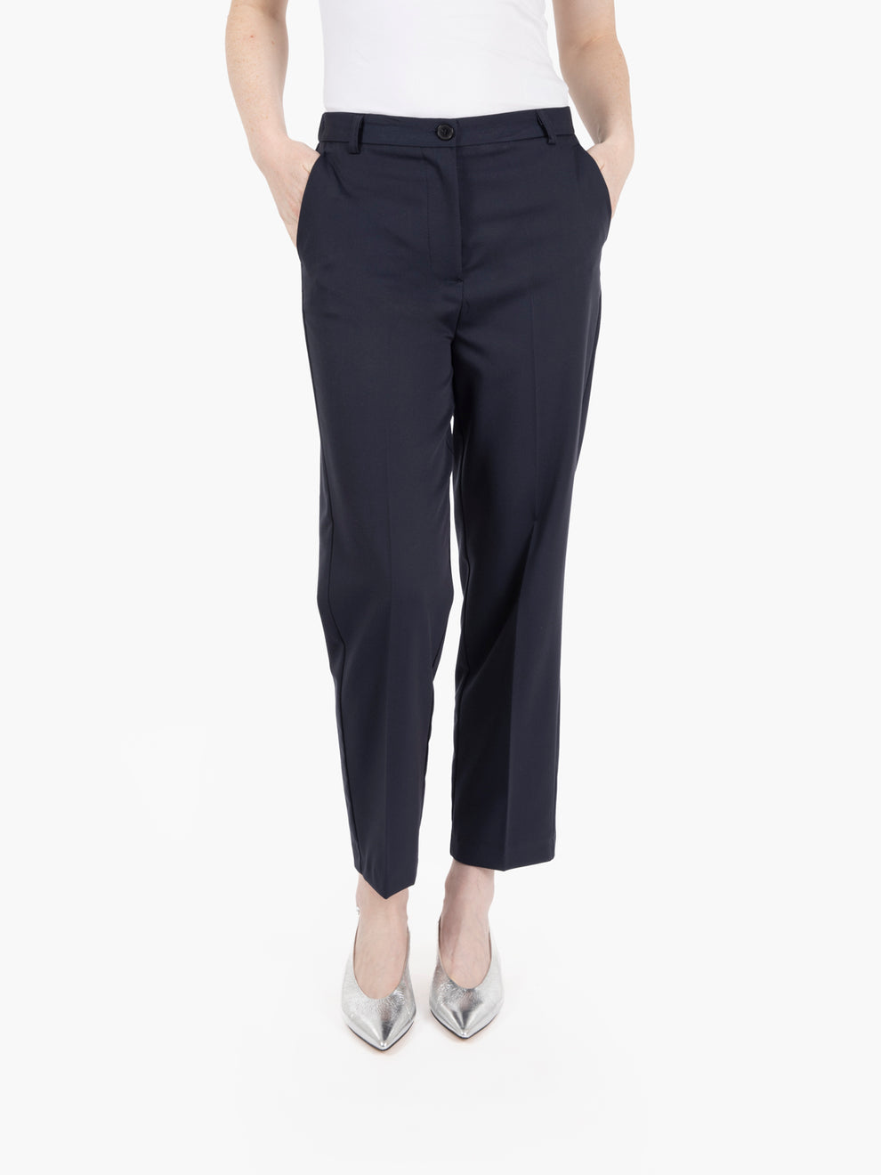 Pantaloni carrot fit blu