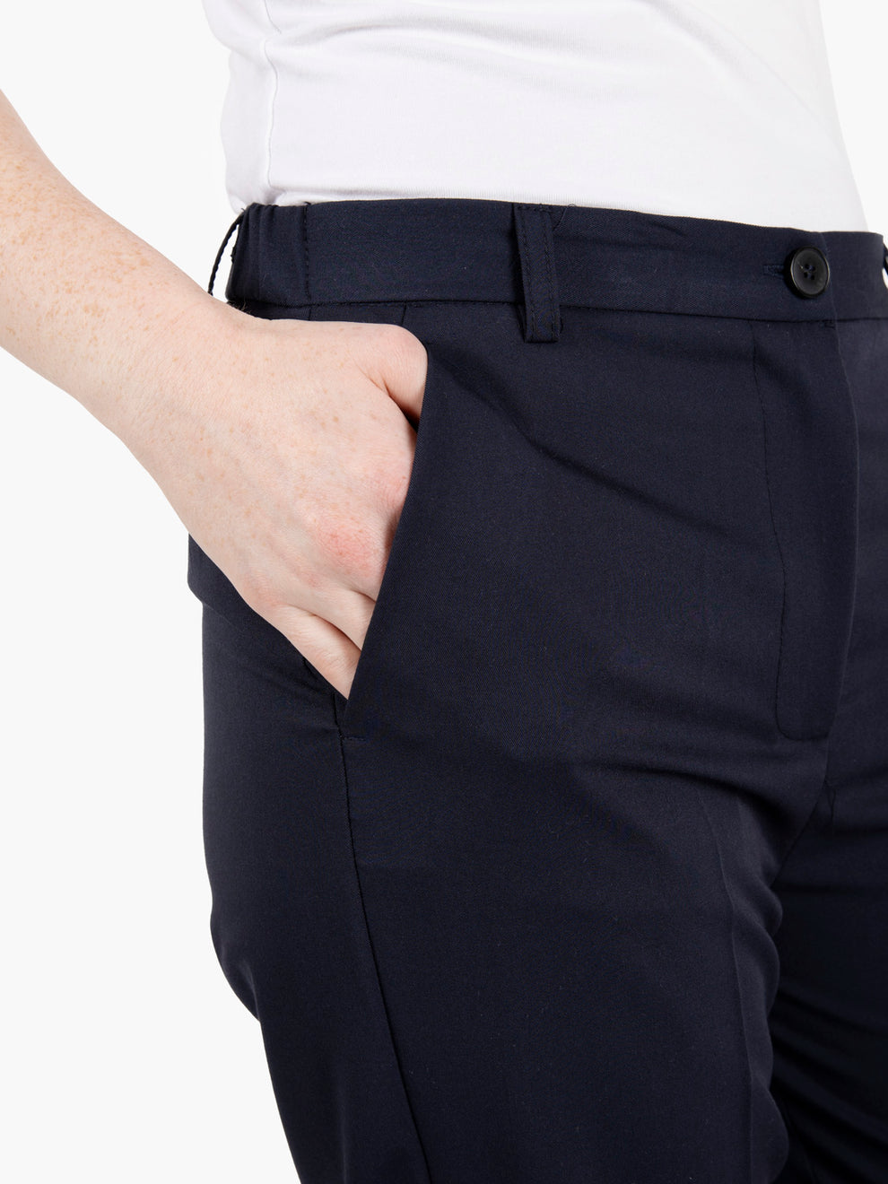 Pantaloni carrot fit blu