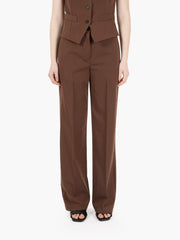 VICOLO - Pantaloni palazzo moro