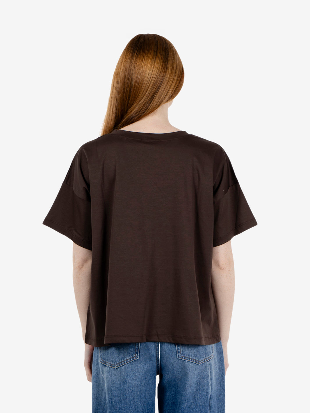 Dark brown box fit T-shirt