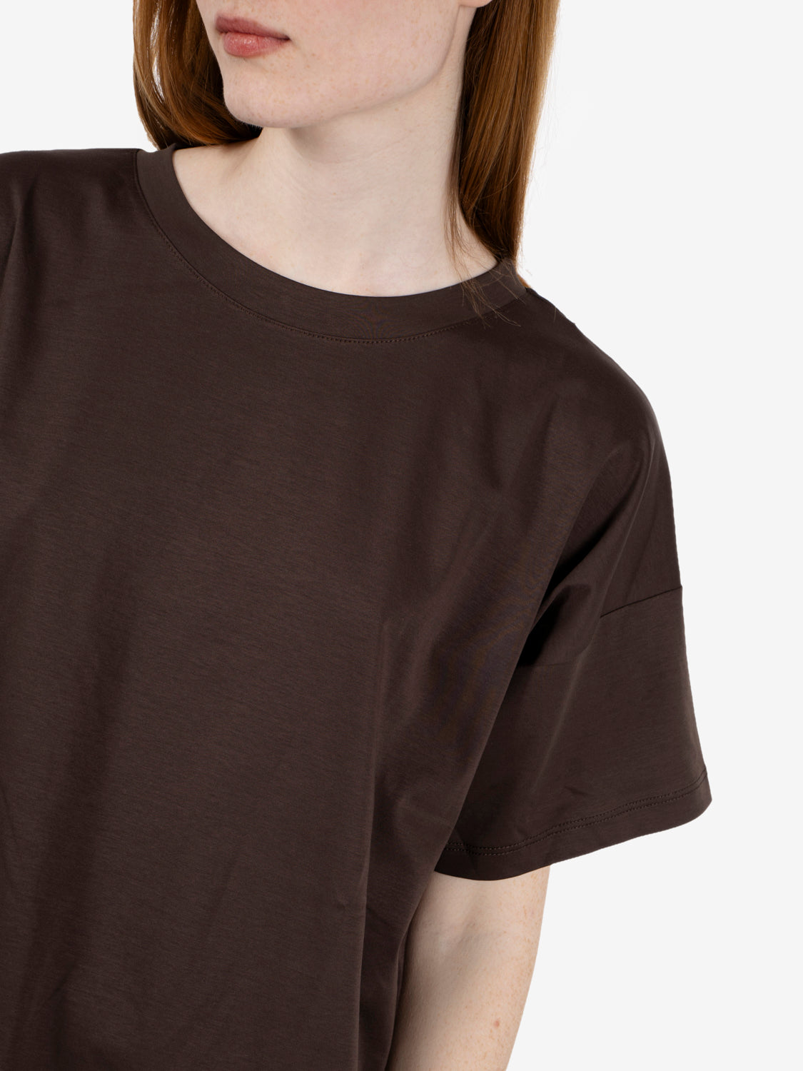 Dark brown box fit T-shirt