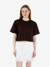 Dark brown crop top