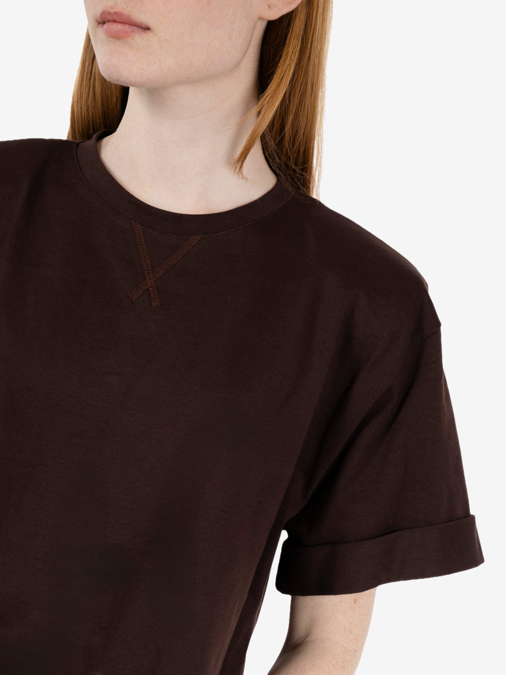 Dark brown crop top