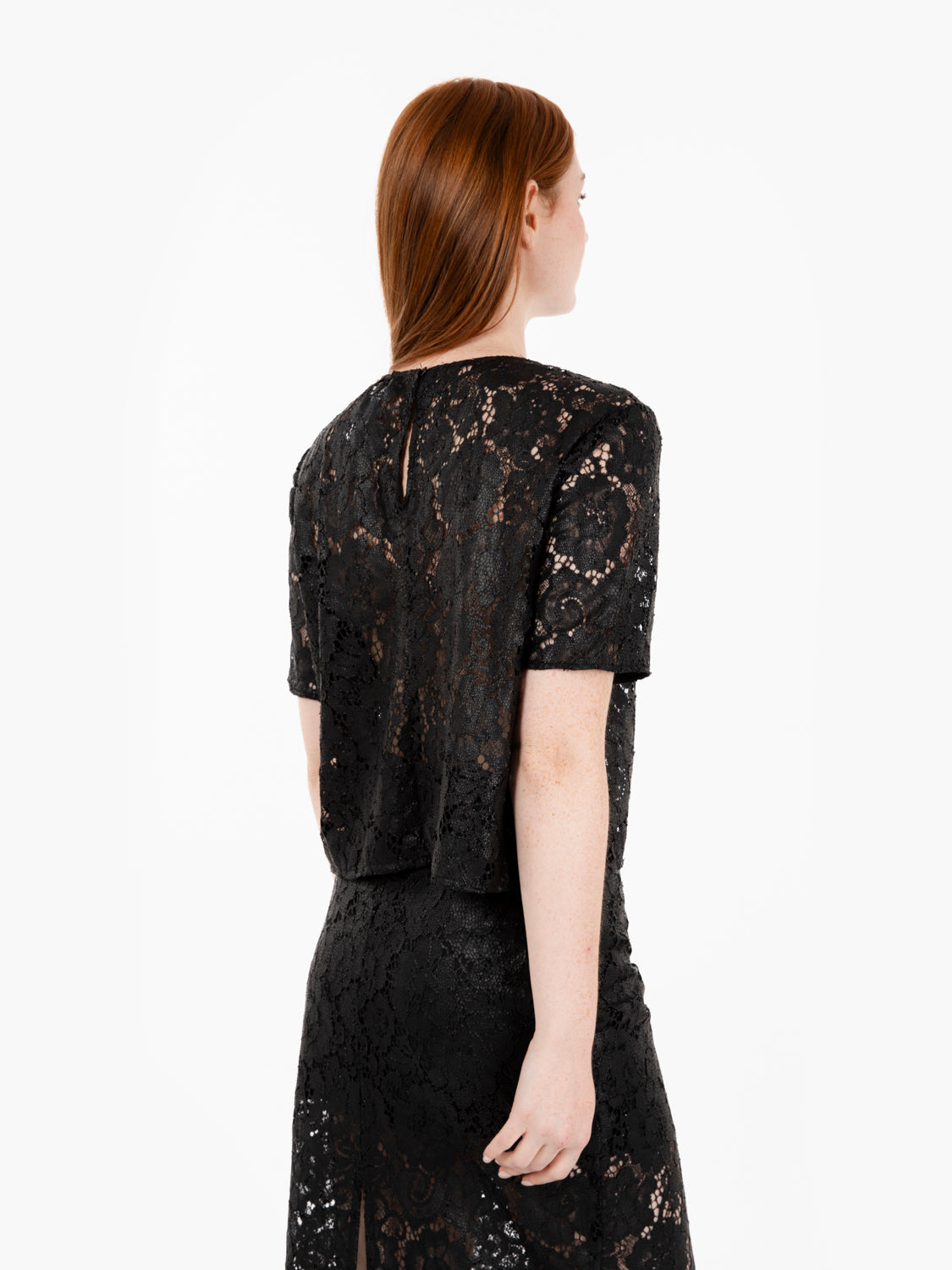 Top pizzo nero
