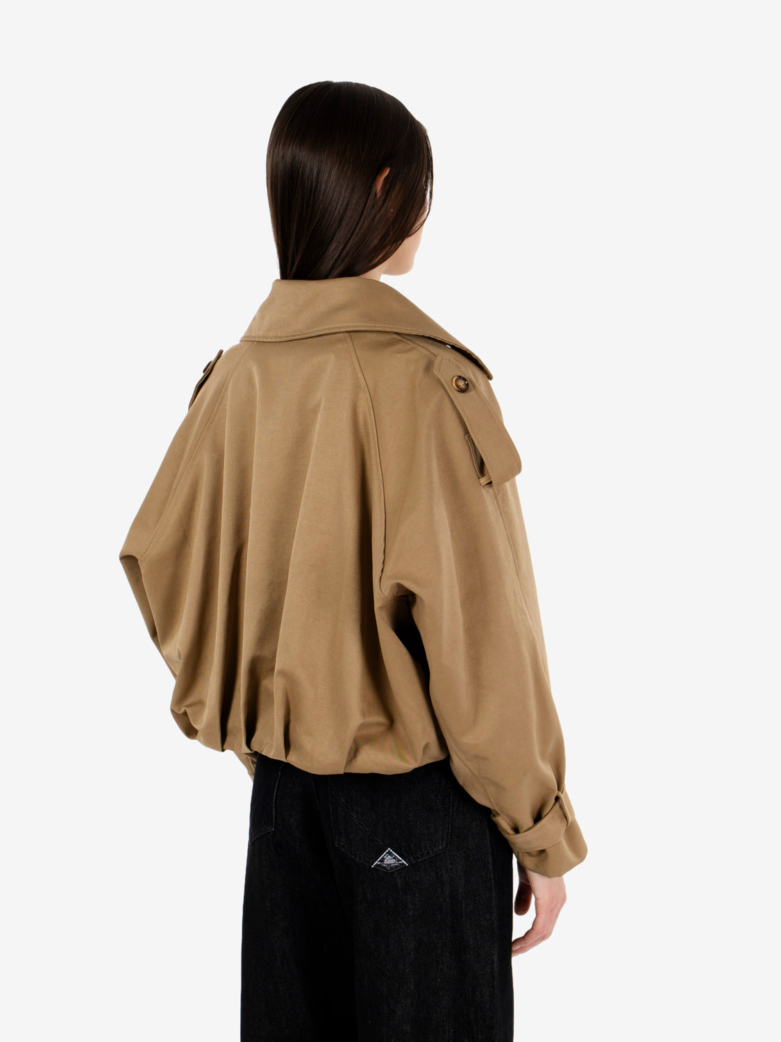 Trench crop beige