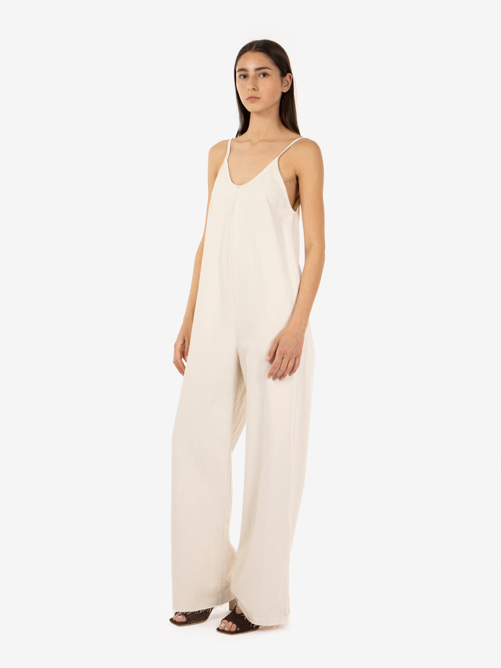 Ecru organic cotton jumpsuit