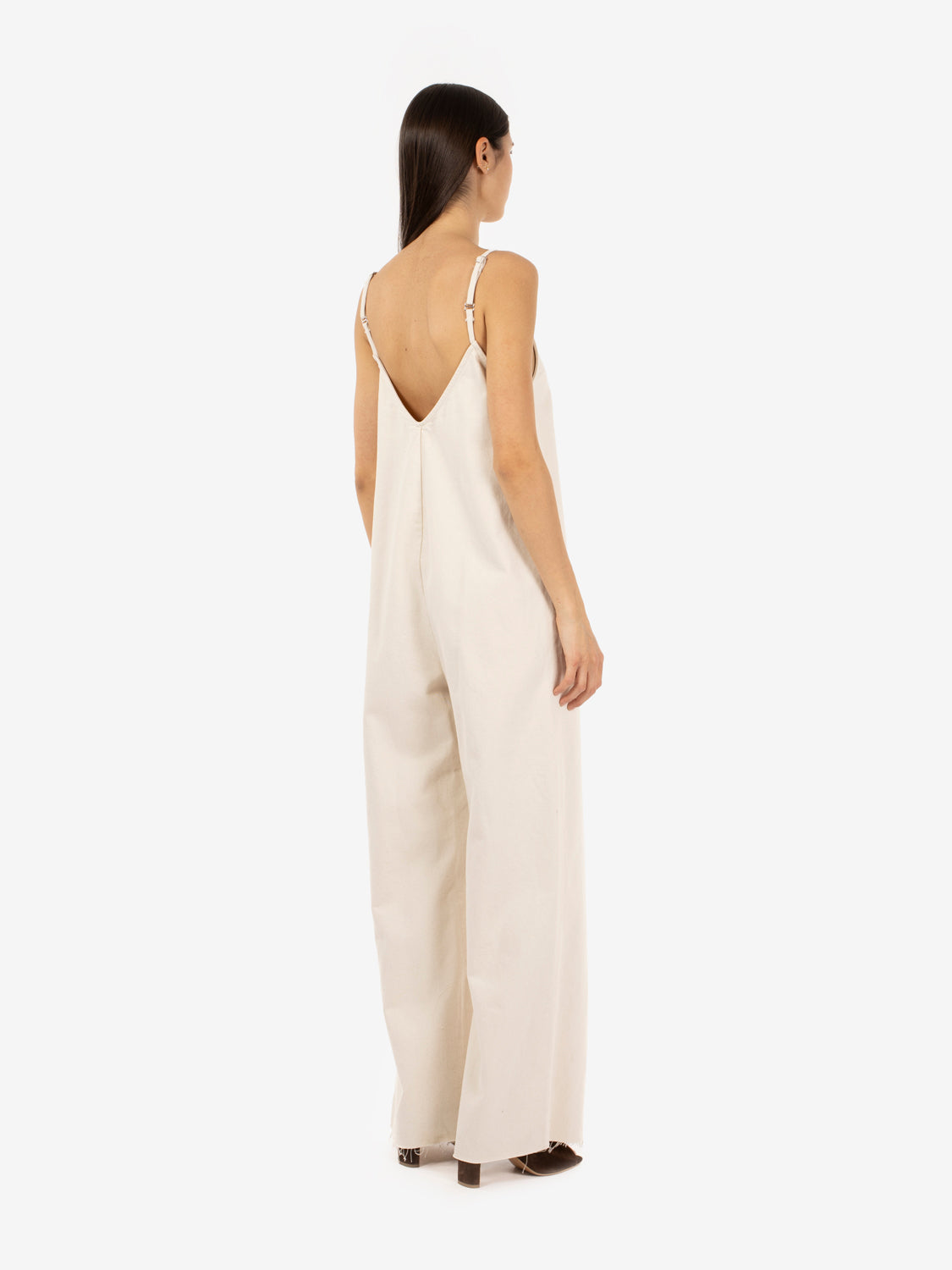 Ecru organic cotton jumpsuit
